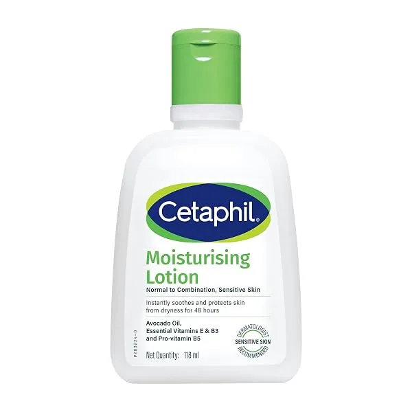 Cetaphil Moisturising Lotion 118 ml for Dry to Normal & Sensitive Skin | 48H Hydration with Niacinamide, Panthenol & Glycerin | Fragrance-Free, Non-Greasy, Dermatologist Recommende — Linkbiz SmartDeal's