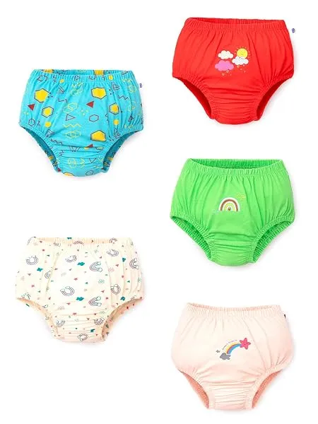 superbottoms Basic™ Brief for Kids | Unisex, 100% Pure Cotton Innerwear | Breathable & Soft Kids Underwear | Baby Brief I Pack of 5 — Linkbiz SmartDeal's