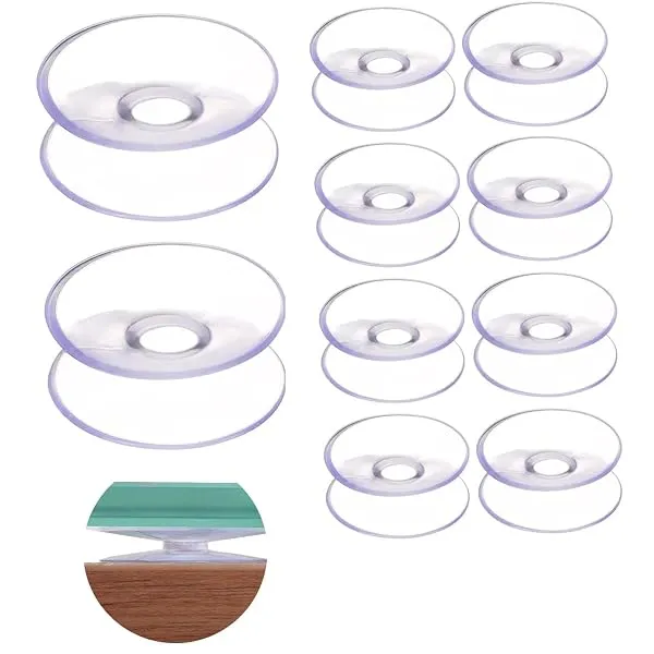 Homeaura Suction Cups for Glass - Double Sided PVC Suction Cup Sucker Pads, Multipurpose Vacuum Suction Cups for Glass Shelf & Furniture Fixtures, 30 mm - 10 pcs — Linkbiz SmartDeal's