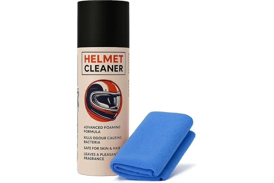 ShineXPro Helmet Cleaner & Microfiber Cloth, Anti-Bacterial Foaming Helmet Cleaning Spray, Safe — Linkbiz SmartDeal's