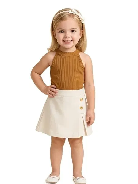 A.T.U.N. (ALL THINGS UBER NICE) Girls Tank Top and Skort Set | Stylish Sleeveless 2 Piece Outfit Set for Kids | Comfortable Soft Fabric Clothing Set for Girls — Linkbiz SmartDeal's