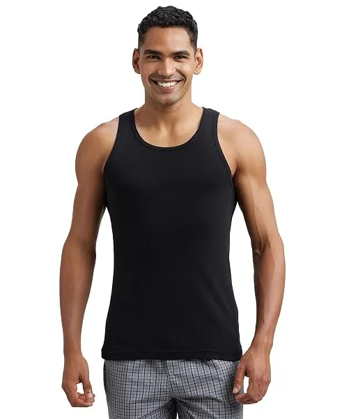 Jockey FP04 Men Super Combed Cotton Rib Round Neck Sleeveless Vest Regular Fit — Linkbiz SmartDeal's
