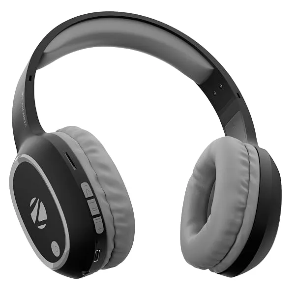 Zebronics Thunder (2026 Upgrade) Wireless Headphones, BT v6.0, True 60 hrs Playback, 40mm Drivers, ENC, Gaming Mode, Dual Pairing, AUX & microSD, Rapid Charging, Call Function (Bla — Linkbiz SmartDeal's