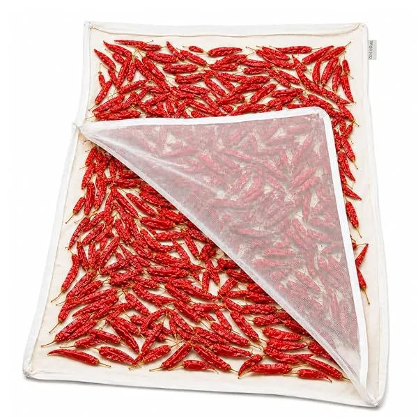 ZEN HOME Cotton Sun Drying Cloth with Net,Large Size,75x100cm,Pack of 1 | Cotton Fabric with Protective Net Cover and zipper for Papad, Millets, Rice & Spices, Bird Protection — Linkbiz SmartDeal's