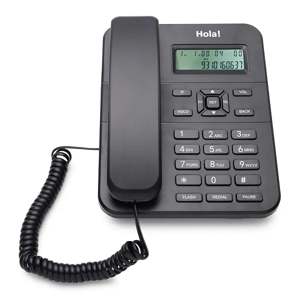 Hola TF 310 Caller Id Corded Landline Phone with CLI and Incoming and Outgoing Call List for Direct Dialing — Linkbiz SmartDeal's