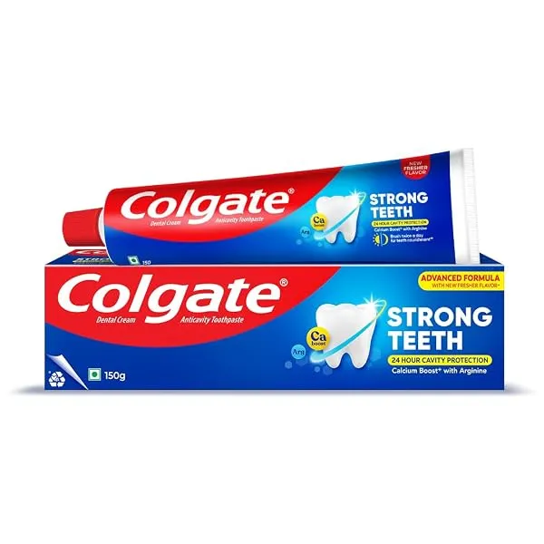 Colgate Strong Teeth Toothpaste with Amino Shakti - India's No.1 Toothpaste for Cavity Protection (150 g) — Linkbiz SmartDeal's