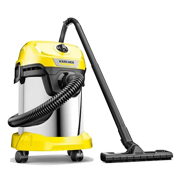 Karcher WD 3 SV Wet & Dry Vacuum Cleaner, 1000W, 23kPa Suction Power, 17L Tank, Stainless Steel Body, Blower Function, Cartridge Filter & Fleece Filter Bag, Home Car & Furniture Cl — Linkbiz SmartDeal's