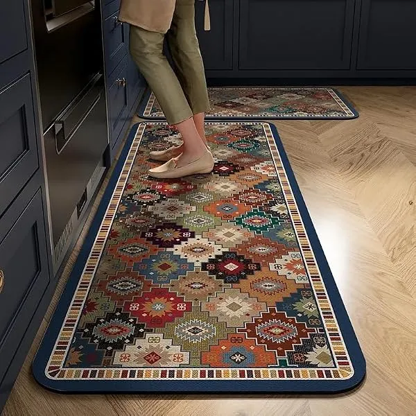 proxin Kitchen Mats for Floor Anti Slip, 2 Pcs Kitchen Mats, Waterproof Memory Foam Kitchen Rugs, Waterproof Standing Runner for Bathroom (Multi1) — Linkbiz SmartDeal's