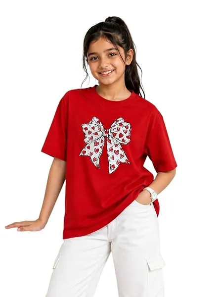 KEESOR Girls Oversize Cotton Printed Treandy Tshirt — Linkbiz SmartDeal's