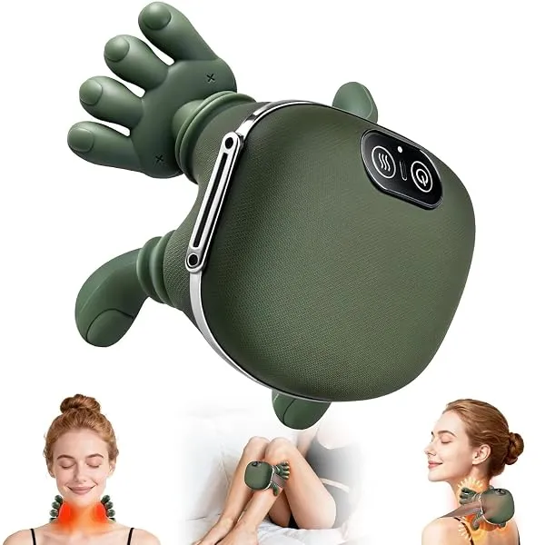 TEKCOOL Bionic Heated Massager, Wireless Portable Shiatsu Neck and Back Massager, Electric Deep Tissue 4D Kneading Massage, Simulated Human Hand Design for Pain Relief and Muscle R — Linkbiz SmartDeal's