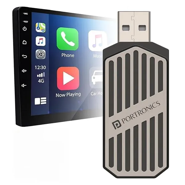 Portronics Tune, 2-in-1 Wireless Car Receiver, Converts Wired Auto Android & CarPlay to Wireless, Bluetooth Connectivity, Only for Cars with OEM Installed Wired Android Auto/CarPla — Linkbiz SmartDeal's