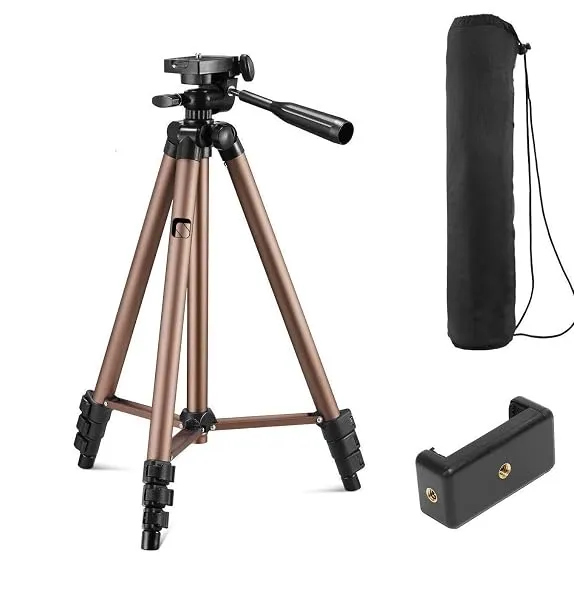 Syvo WT 3130 Aluminum Tripod (133 cm), Universal Lightweight Tripod with Mobile Phone Holder Mount & Carry Bag for All Smart Phones, Gopro, Cameras — Linkbiz SmartDeal's