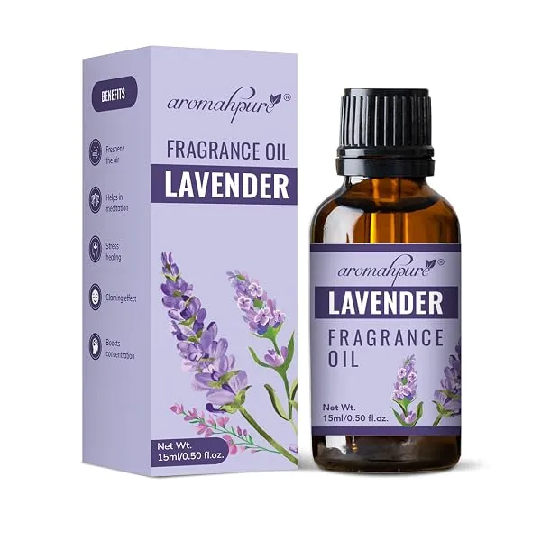 Aromahpure Fragrance Oil | 15 ml | Lavender Aroma Oil for Home Fragrance | Best for Aromatherapy | Helps in Meditation | Used in Diffusers, Candles, Air Fresheners, Soaps, IFRA Cer — Linkbiz SmartDeal's