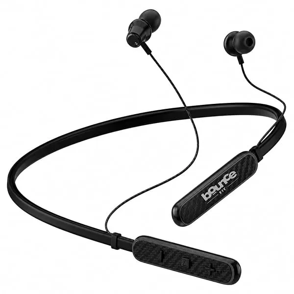 Bouncefit Sonic 144 Bluetooth Wireless Neckband, 35H Continuous Playback Battery, Deep Bass, Stereo Sound, HD Calls, Type C Fast Charging, Rich Audio, Earbuds with Mic Earphones (B — Linkbiz SmartDeal's