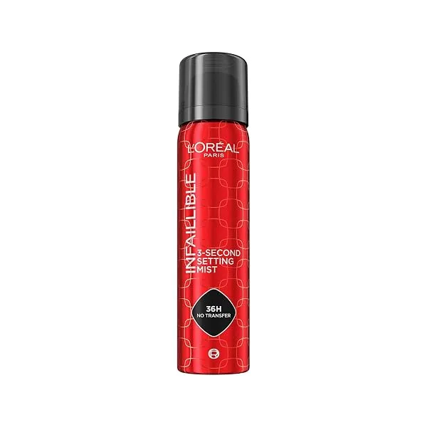 L’Oreal Paris Infaillible 3-Second Setting Mist - Transfer-Proof, 75ml | 75ml setting spray for 36H transfer-proof makeup. Dries in 3 seconds for all-day wear. Heat-proof & sweat-p — Linkbiz SmartDeal's