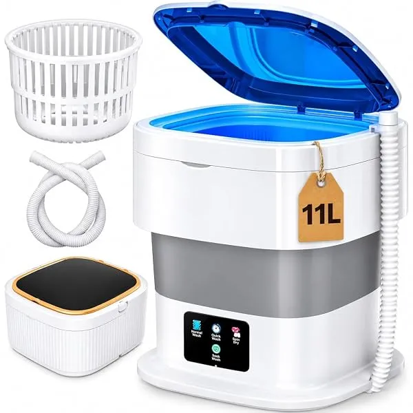 Portable Washing Machine, 16L Mini Washing Machine With Spin Basket, Small Portable Washer Machine Suitable for Underwear Small Clothes Dryer for Kids and Adults. — Linkbiz SmartDeal's
