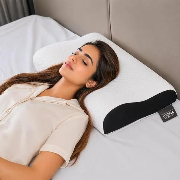 Cervical Neck Pillow for Sleeping | Premium Memory Foam Cervical Pillow for Neck Pain Relief & Shoulder Support | Orthopedic Contour Pillow for Spinal Alignment | 2 Years Warranty — Linkbiz SmartDeal's