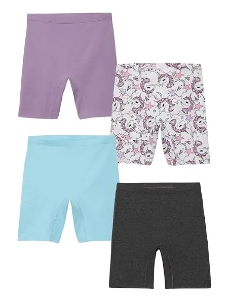 mackly Girls Inner Shorts (Pack of 4) | 2-in-1 Seamless Panty Shorts with Gusset | Soft Breathable Base Layer for Dresses, Skirts — Linkbiz SmartDeal's