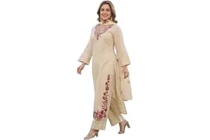 ANNI Designer Kurta Sets for Women Viscose Blend Embroidered | Kurta Palazzo Dupatta Set | Desi — Linkbiz SmartDeal's