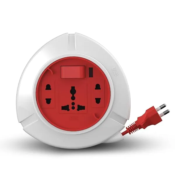 GM 3041 Trio 2-Pin Flex Box with 5M Copper Cord | Universal 3-Pin & 2-Pin Sockets | Master Switch, LED Indicator | Safety Sleeve, Cable Guard, Polycarbonate Body | Home & Office Us — Linkbiz SmartDeal's