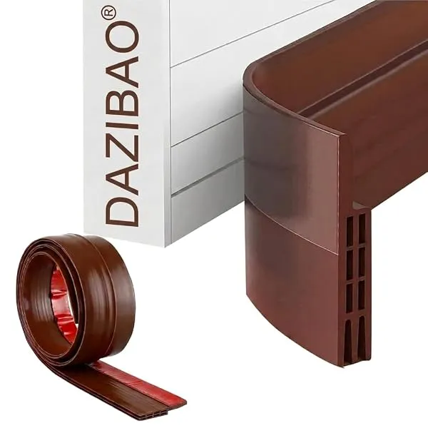 DAZIBAO® Door Gap Filler Silicone Strip – Door Bottom Sealing Strip for Under Gap, Rubber Sealer for Cockroach, Insect & Dust, Brown, 39 Inches — Linkbiz SmartDeal's