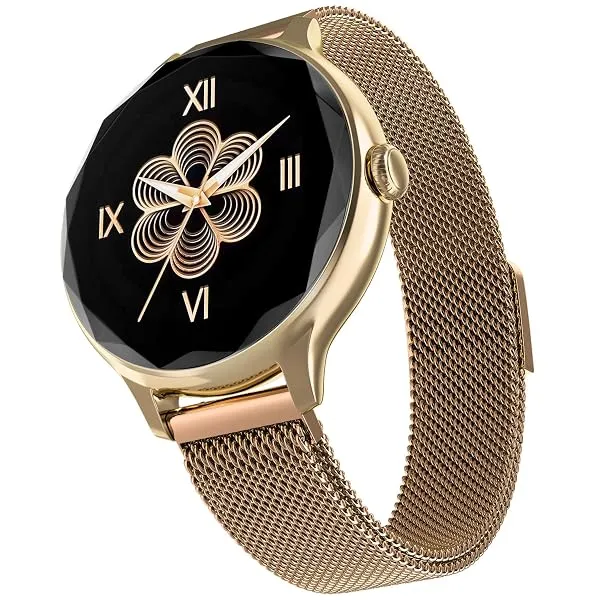 Noise Diva (Smartchoice) Smartwatch with Diamond Cut dial, Glossy Metallic Finish, AMOLED Display, Mesh Metal and Leather Strap Options, Female Cycle Tracker smart Watch for Women — Linkbiz SmartDeal's