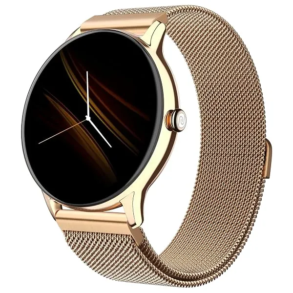 Noise Twist Go Round dial Smartwatch with BT Calling, 1.39" Display, Metal Build, 100+ Watch Faces, IP68, Sleep Tracking, 100+ Sports Modes, 24/7 Heart Rate Monitoring (Gold Link) — Linkbiz SmartDeal's