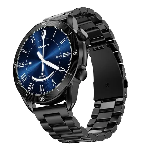 Fire-Boltt Legacy Luxury Round Smart Watch 1.43″ Super AMOLED,Bluetooth Calling,Wireless Charging,Voice Assistant,SpO₂ & Heart Rate Monitor,110+ Sports Modes, Metal Smart Watch for — Linkbiz SmartDeal's