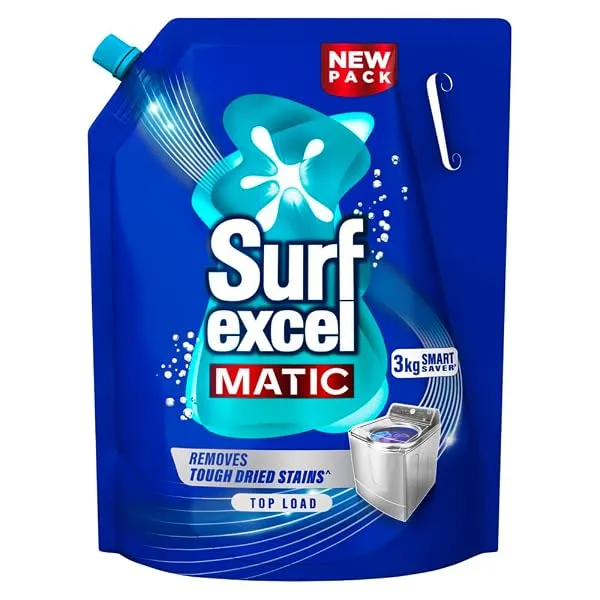 Surf Excel Matic Liquid Detergent 3 kg for Top Load | Removes tough Stains in 1st wash | Superior Fragrance | Color Protection | Trusted by machine manufacturers like Whirlpool, Bo — Linkbiz SmartDeal's