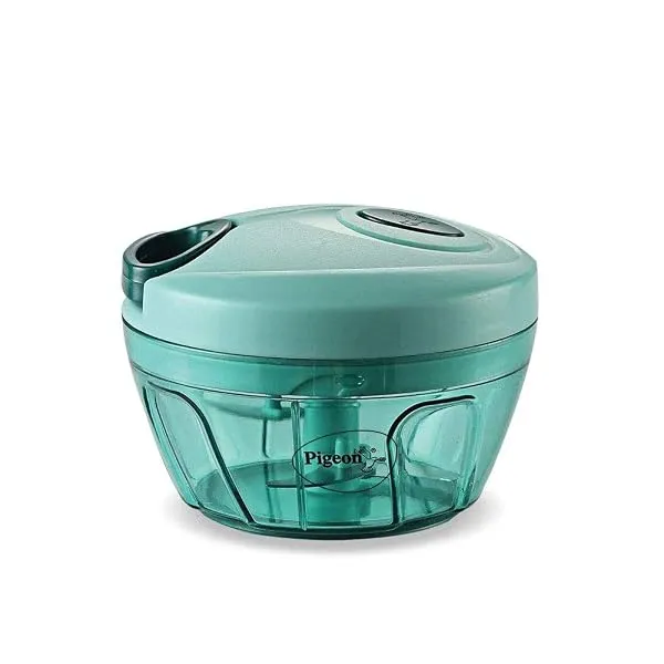 Pigeon Polypropylene Mini Handy and Compact Chopper with 3 Blades for Effortlessly Chopping Vegetables and Fruits for Your Kitchen (12420, Green, 400 ml) — Linkbiz SmartDeal's