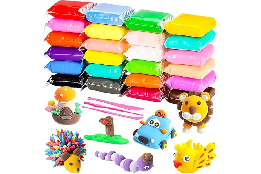 VGRASSP 24 Pcs Air Dry Clay for Kids with 6 Sculpting Tools - Creative Art & Crafts Play Dough — Linkbiz SmartDeal's