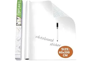 NAITIK CREATION 60X200 CM White Board Sticker for Wall with 1 Marker for School, Office, Colleg — Linkbiz SmartDeal's