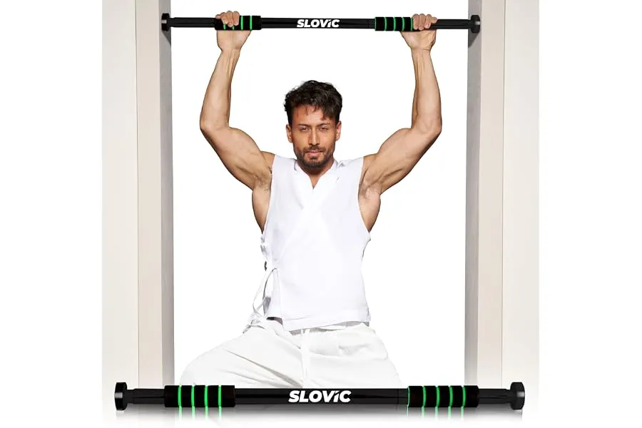 Slovic Pull Up Bar for Home for Kids & Adults [100 KG] | Anti-Skid Grip | No-Drill Insatallatio — Linkbiz SmartDeal's