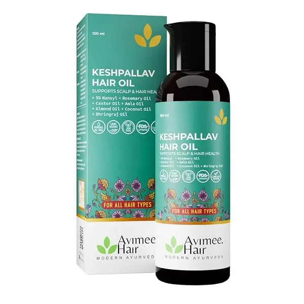 Avimee Herbal Keshpallav Hair Oil for Hair Growth | For Both Men & Women | Helps to reduce Hair Fall | With Rosemary, Castor, Amla, Coconut and Bhringraj Oil | Mineral Oil Free | 1 — Linkbiz SmartDeal's