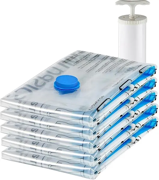amazon basics Vacuum Compression Storage Bags with Hand Pump - Medium, 5-Pack — Linkbiz SmartDeal's