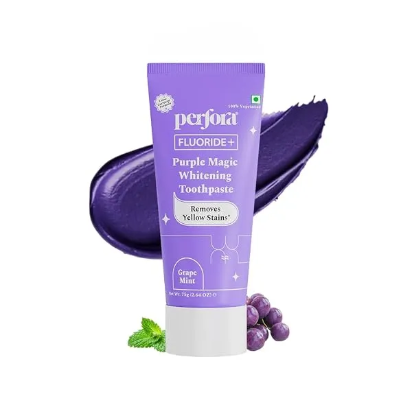 Perfora Purple Whitening Toothpaste-75g | Purple Toothpaste For Teeth Whitening | Teeth Stain Remover | Enamel Safe & Effective Teeth Whitener Oral care | Grape Mint — Linkbiz SmartDeal's