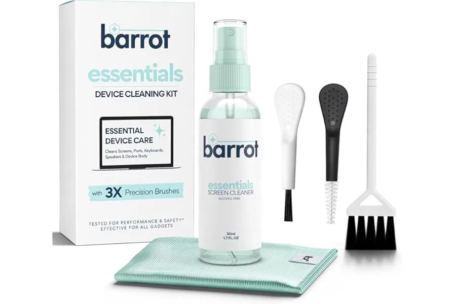BARROT Essentials Mini Device Cleaning Kit | Includes 50ml Non-Alcohol Screen Cleaner, 3 x High — Linkbiz SmartDeal's