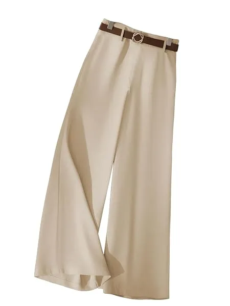 KERI PERRY Trousers for Woman Pants Women's Formal Office Korean | Black Track Pant Beige| Straight | Cotton Spandex Stretchable Trouser | High-Waisted Bottom Wear — Linkbiz SmartDeal's
