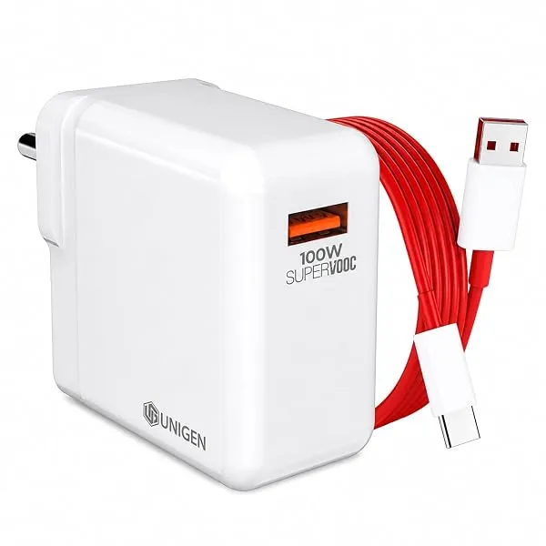 UNIGEN 100W SuperVOOC Fast Charging Adapter with Type-C Cable | High-Power USB-C Wall Charger Compatible with OnePlus/Realme/Oppo & Type-C Devices | Supports VOOC/Dart/Dash/Warp & — Linkbiz SmartDeal's