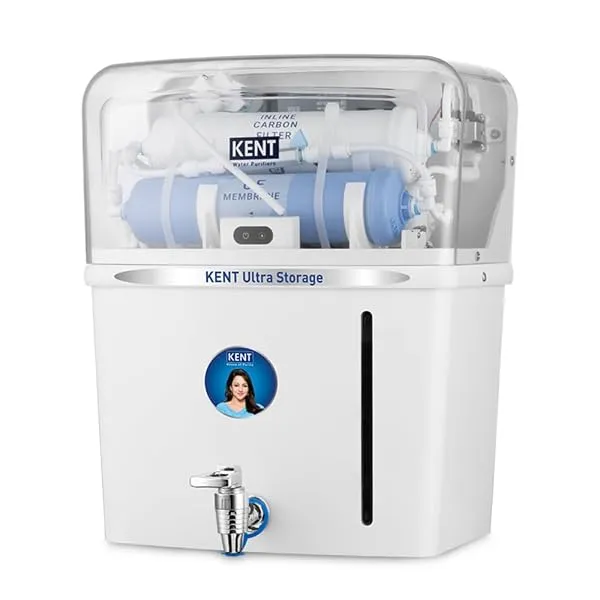 KENT Ultra Storage UV Water Purifier | Inline UV+UF Water Purification | Wall Mountable | 8L Storage | 60 L/hr Output | White — Linkbiz SmartDeal's