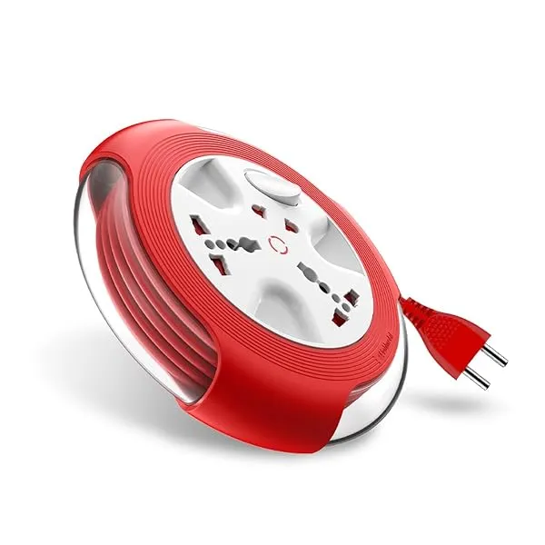 Goldmedal Krysta 2 Pin Heavy-Duty 5-Meter Cable Extension Cord |Master Switch with Indicator|Universal Sockets | Ultra-Smooth Rotation Extension Board for Home & Office| (White and — Linkbiz SmartDeal's