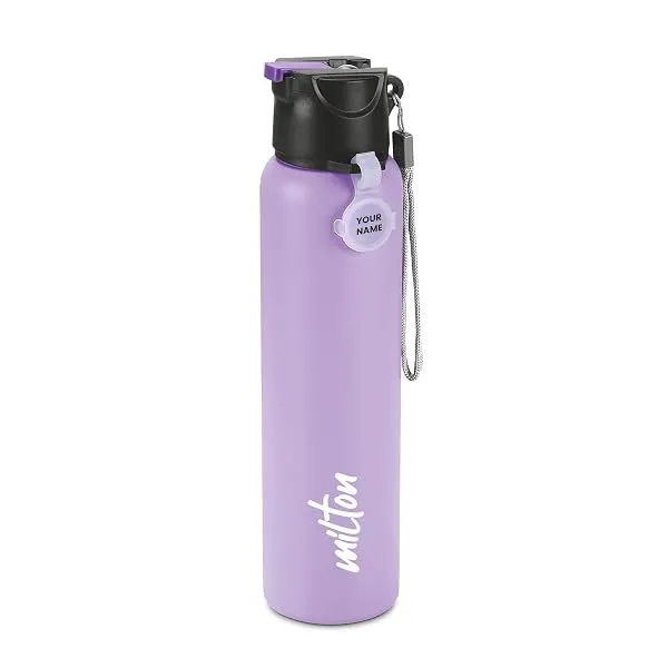 MILTON Sipstar 1000 Stainless Steel Sipper Water Bottle 875 ml, Single Walled, ISI Certified I Leak Proof Lid, Rust Proof I for School, Office, Gym I Purple — Linkbiz SmartDeal's