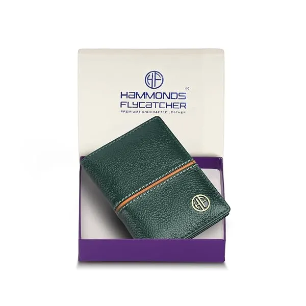 HAMMONDS FLYCATCHER Genuine Leather Card Holder Wallet for Man & Women, RFID Protected ATM/Credit Card Holder Wallet for Men with 6 Slots, Gift for Men, Father, Husband, Boyfriend — Linkbiz SmartDeal's