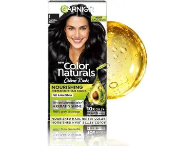 Garnier Color Naturals Natural Black Hair Color Shade 1 | Ammonia Free | Ammonia-Free Hair Colo