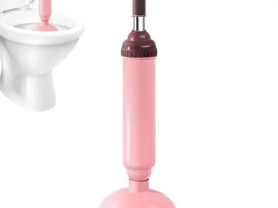 SNIKOX Heavy Duty Toilet Plunger for Bathroom | Powerful Suction Cup Drain Cleaner for WC & Washroom | Durable Plastic Handle, Easy Clog Removal (Multicolor,Pack of-1)