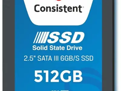 Consistent SSD 512GB 2.5 Inch SATA Internal SSD - Read: 550MB/s & Write: 500MB/s - Solid-State Drive 5 Year Warranty (512, GB)