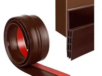 OVIOL Door Bottom Sealing Strip Self-Adhesive Under Gap Filler Rubber Dust Stopper for Home Door Gap Sealing Strip Cockroach Insect Bugs Draft Stopper Waterproof (1 MTR Pack of 1,