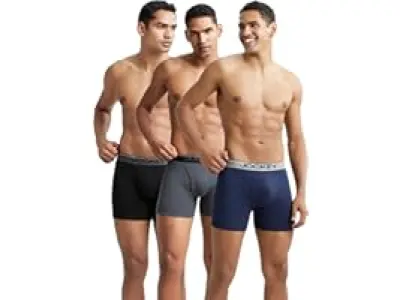 Jockey 8009 Men Super Combed Cotton Solid Long Trunk Boxer Brief(Pack of 3)