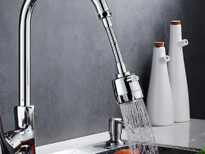 Styxon Sink Faucet Sprayer Attachment 360 Rotatable Kitchen Tap Head Replacement,Anti-Splash Faucet Nozzle Head With Hose And Universal Connector | Silver - 6.5 X 10 X 1 Inch