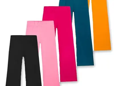 T2F Girls Cotton Flared Leggings (Pack of 5)